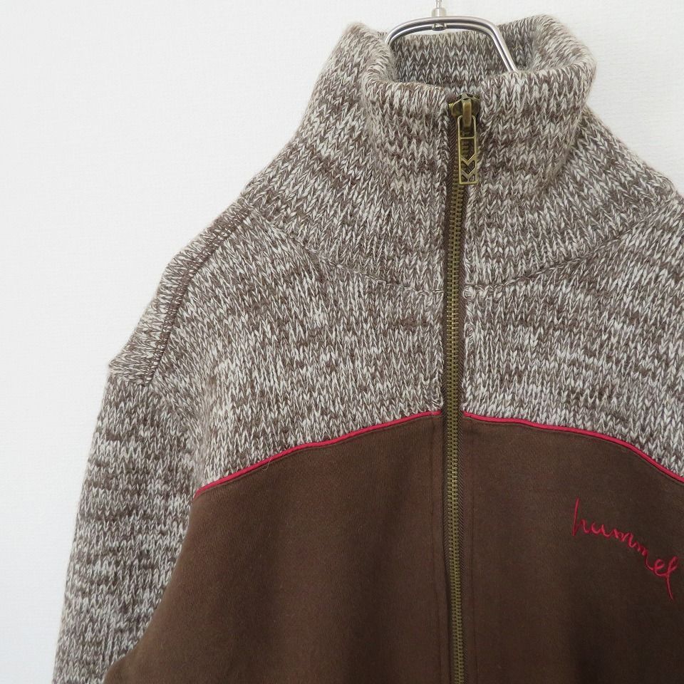 hummel ヒュンメル ニットジャケット カーディガン ジップアップ 刺繍 