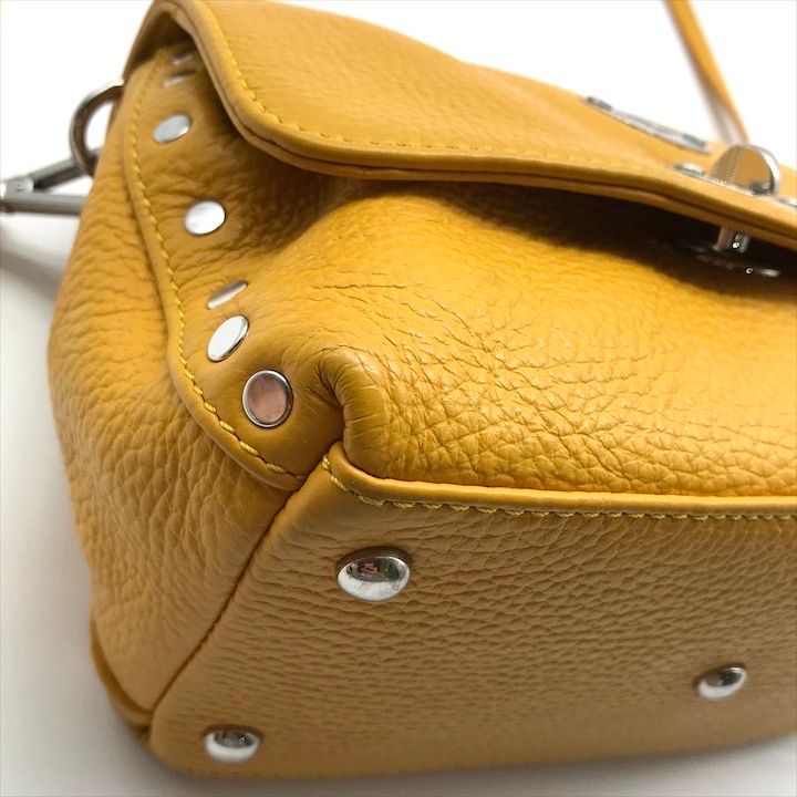 ZANELLATO ザネラート 2WAY ポスティーナ ターンロック レザー ハンド ショルダー バッグ イエロー かばん 鞄 斜め掛け k6639 DECORATOM_COM_BR
