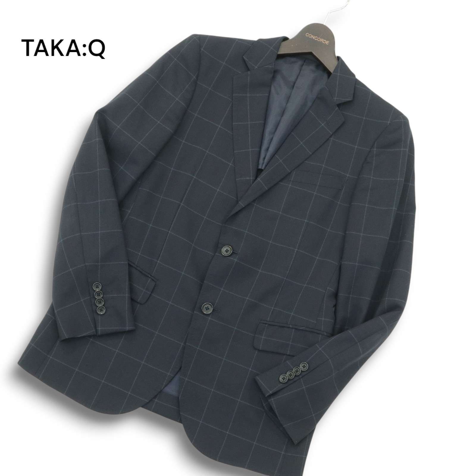 TAKA:Q タカキュー 春夏 背抜き SLIM FIT☆ ウィンドウペン チェック 