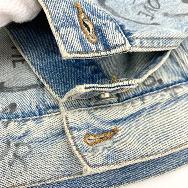 GUCCI 英字 総柄 ペイント デニムジャケット 452413 ジージャン 