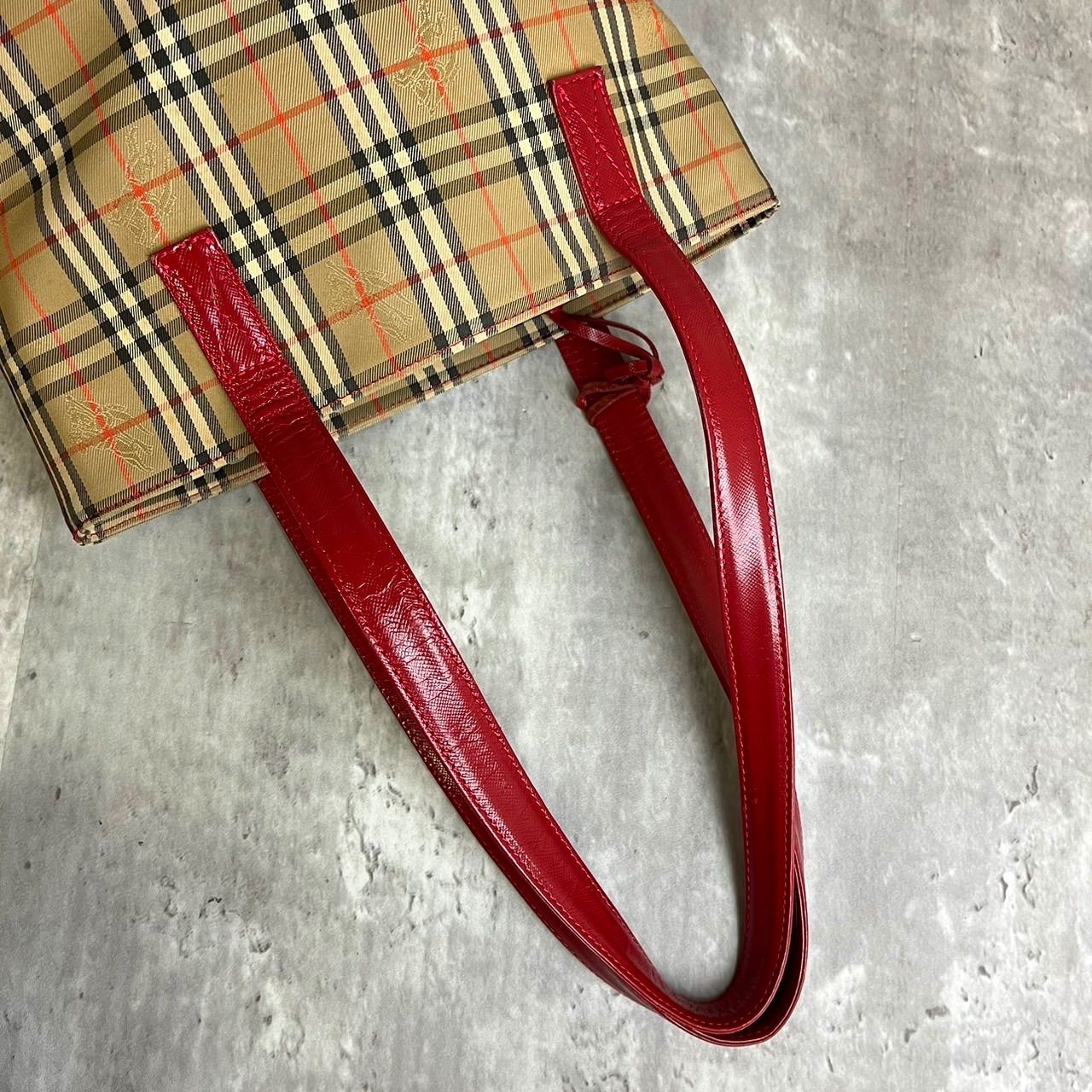 良品】BURBERRY バーバリー トートバッグ ハンドバッグ ノバチェック 