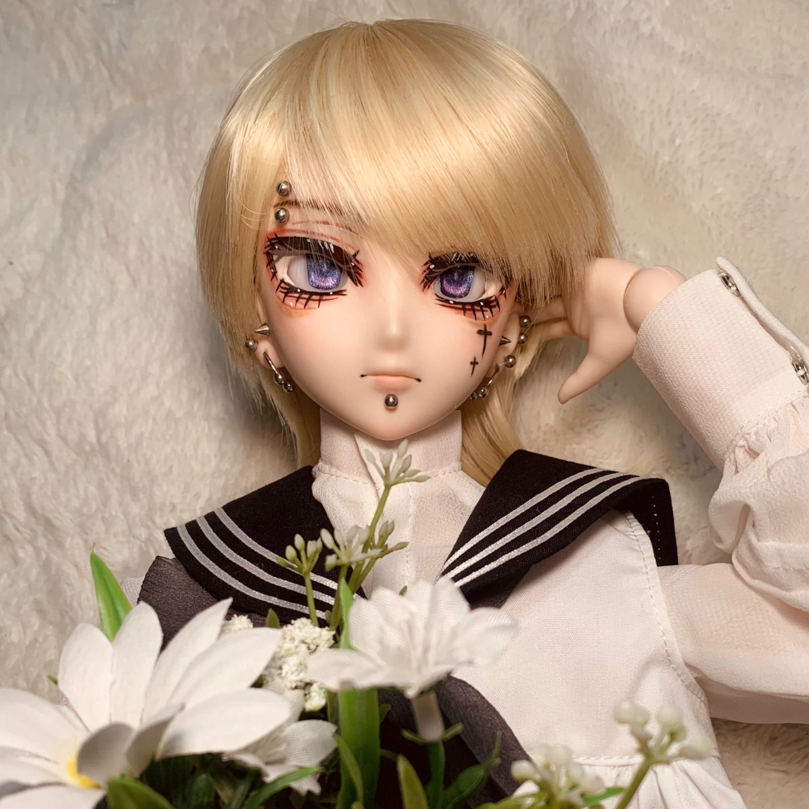 DDH-07 セミホワイト カスタムヘッド パテ盛り 手製アイ付 難あり DDH 