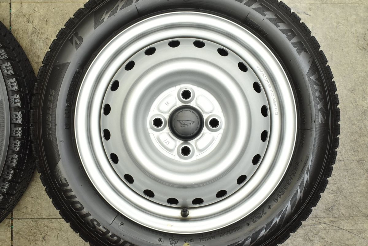ダイハツ純正スチールホイール　ブリヂストン VRX 155/65r14 スタッドレス ダイハツ純正スチールブリヂストンVRX 155/65R14 バリ溝 スタッドレス