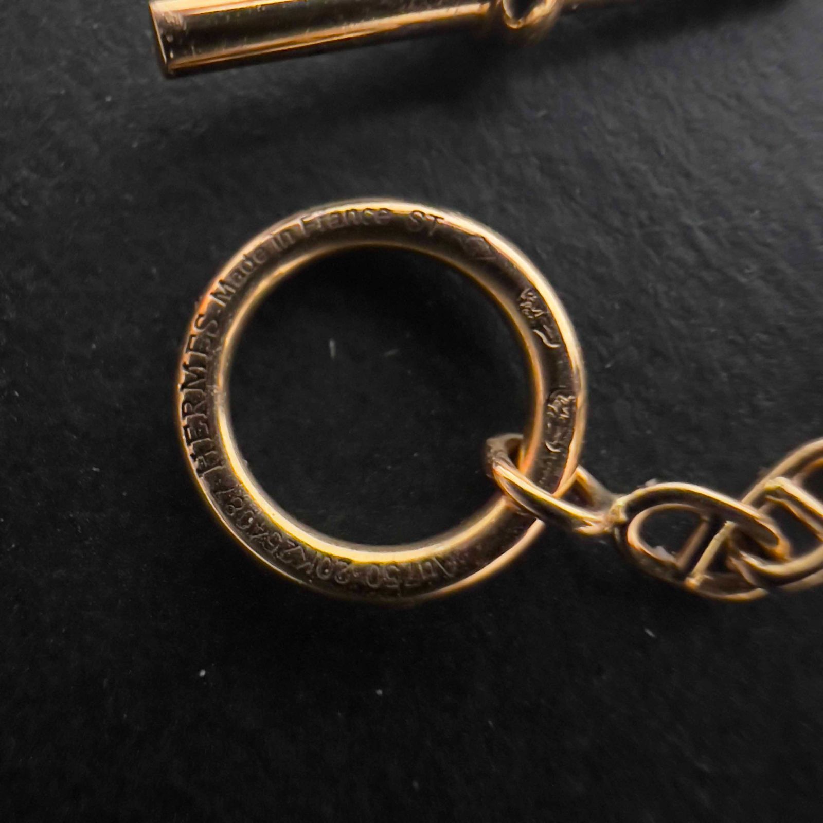 HERMES エルメス シェーヌダンクル ファランドール K18PG ネックレス