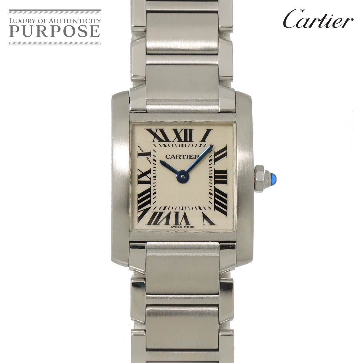 カルティエ Cartier タンクフランセーズSM W51008Q3 レディース 腕時計 アイボリー クォーツ ウォッチ Tank Francaise 90294909