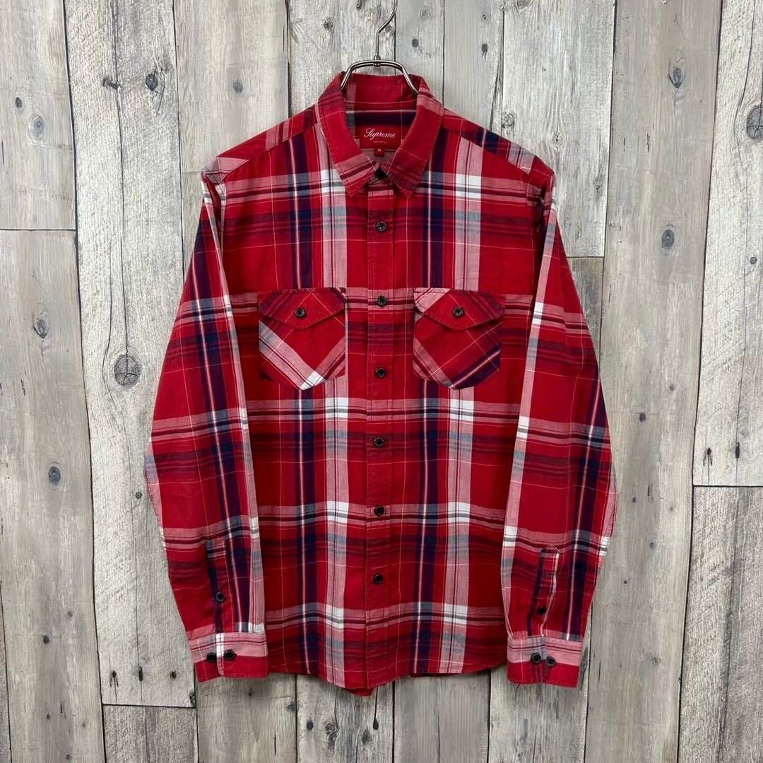 SUPREME シュプリーム 長袖 チェック シャツ M