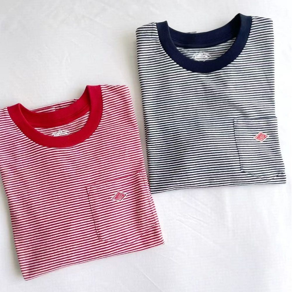 DANTON ダントン Tシャツ レディース 半袖 トップス レッド ネイビー 夏 海 プレゼント 通勤 通学 日常用 おしゃれ S M