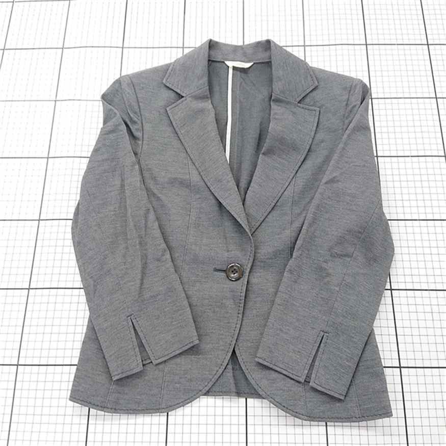 ◇ Θ FIGNO フィグノ 長袖 テーラード ジャケット サイズ38 グレー系 