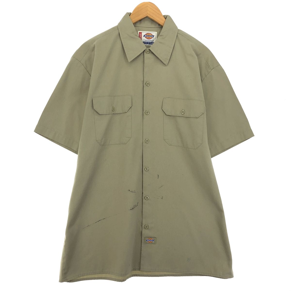 古着 ディッキーズ Dickies A LEGEND IN WORK 半袖 ワークシャツ メンズL/eaa450312