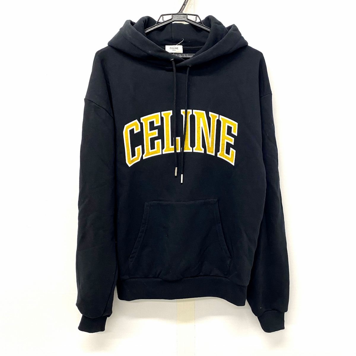 CELINE(セリーヌ) パーカー サイズXS メンズ - 2Y75F670Q.38J 黒×イエロー×白 - メルカリ