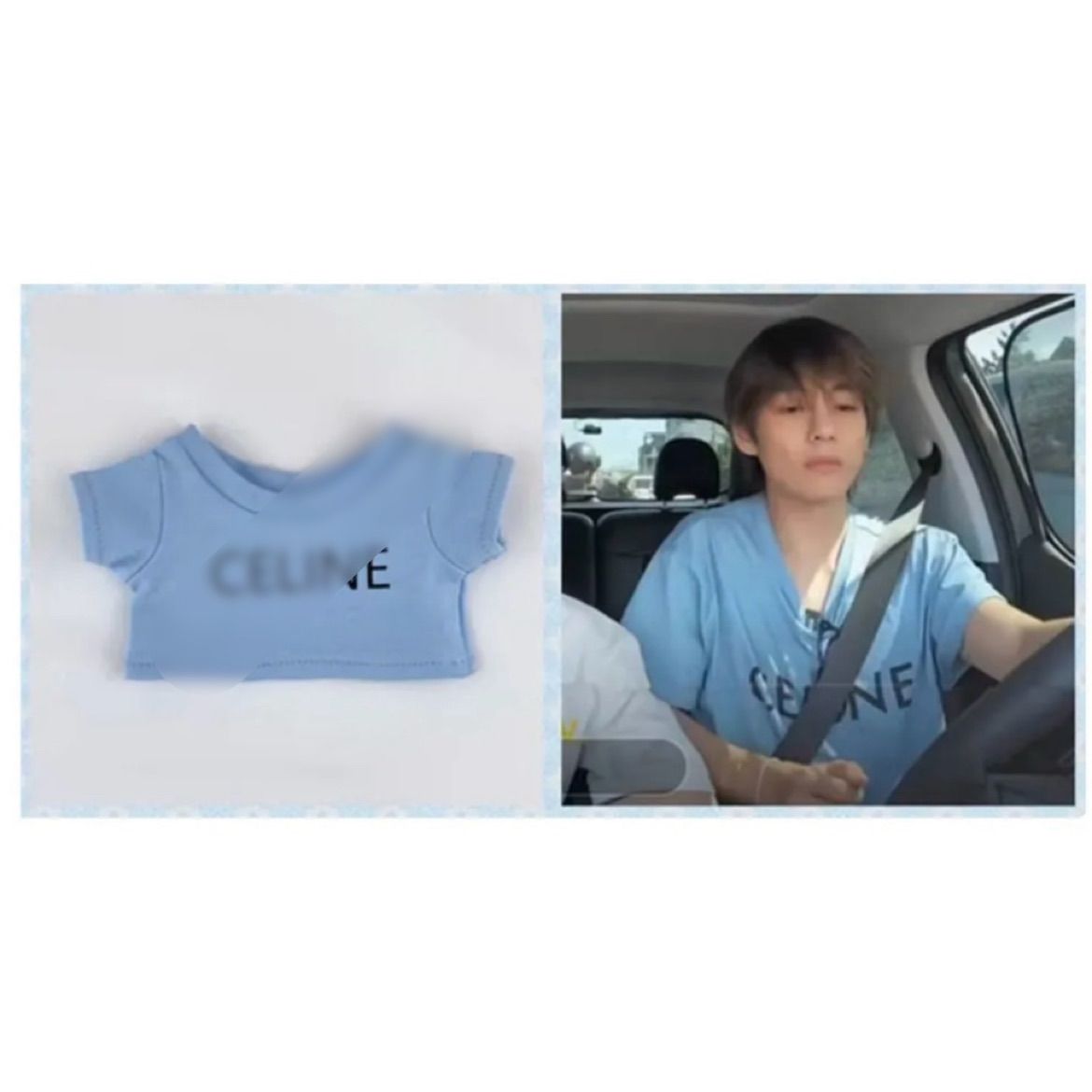 ぬい服 BTS V テテ 着用風027ブルーTシャツ - メルカリ