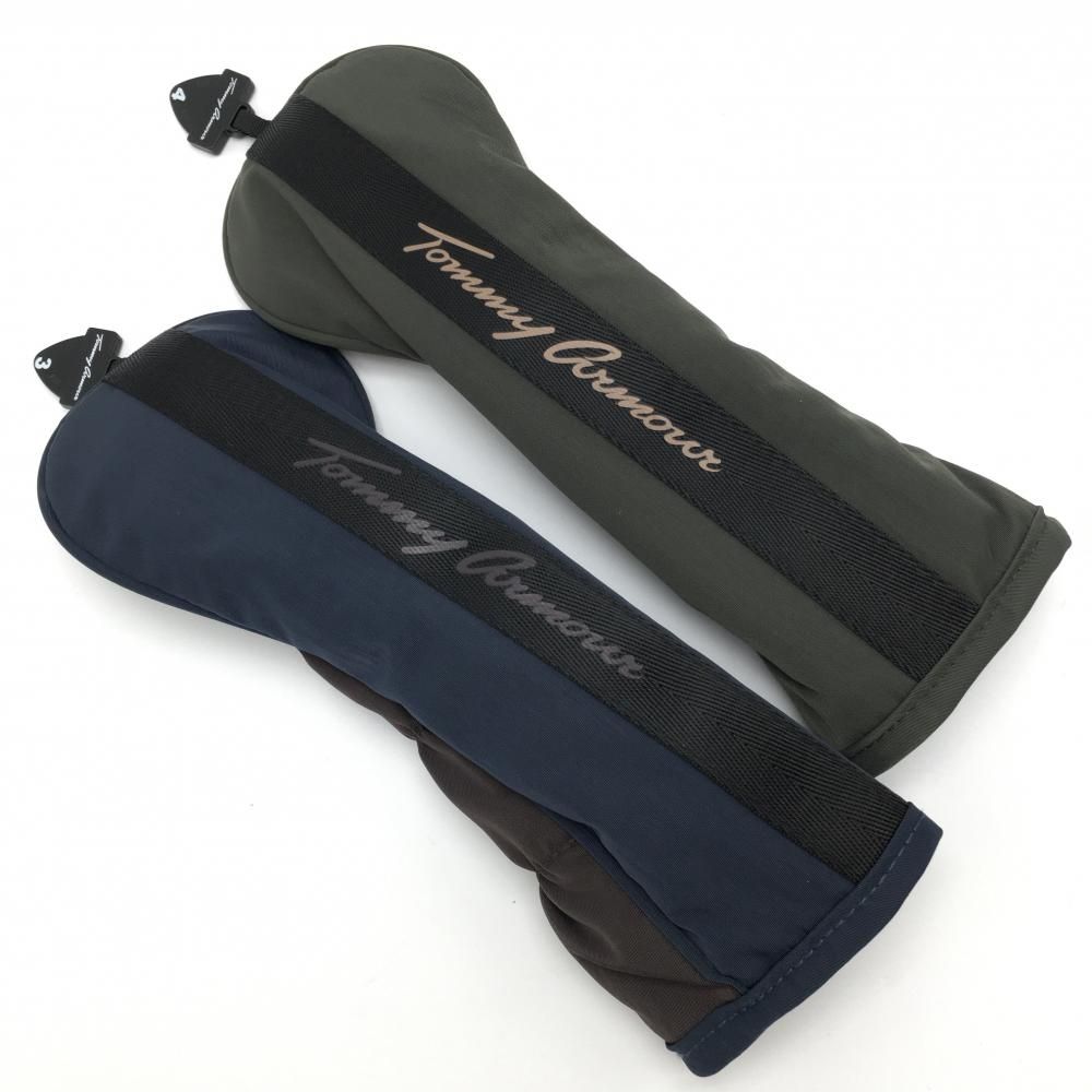 超美品】トミーアーマー ヘッドカバー2点セット ネイビー×カーキ