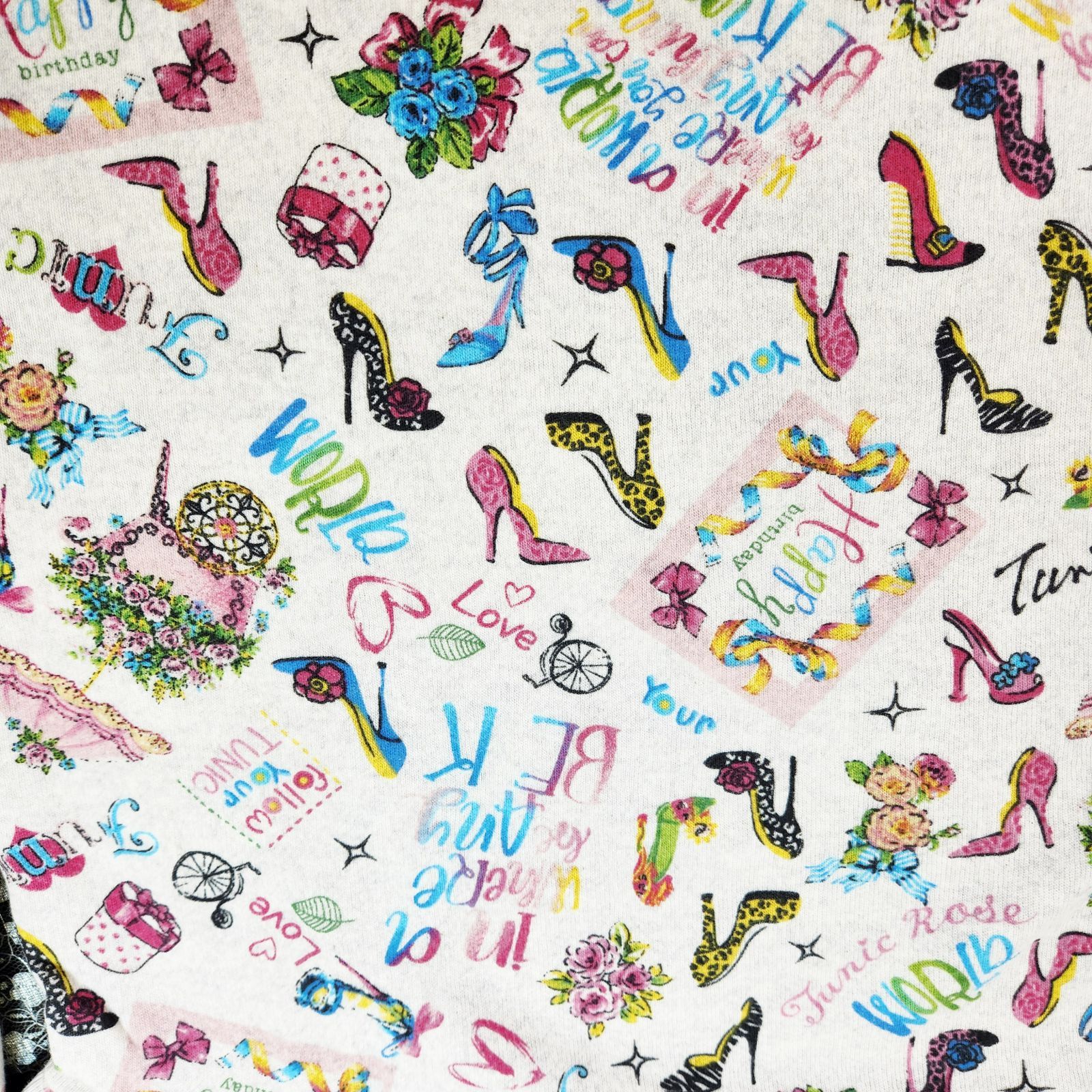 鴨居羊子パジャマ TUNIC 秋冬物 長袖パジャマ エイトロック ハッピーヒール ベージュ色 43404P DECORATOM_COM_BR