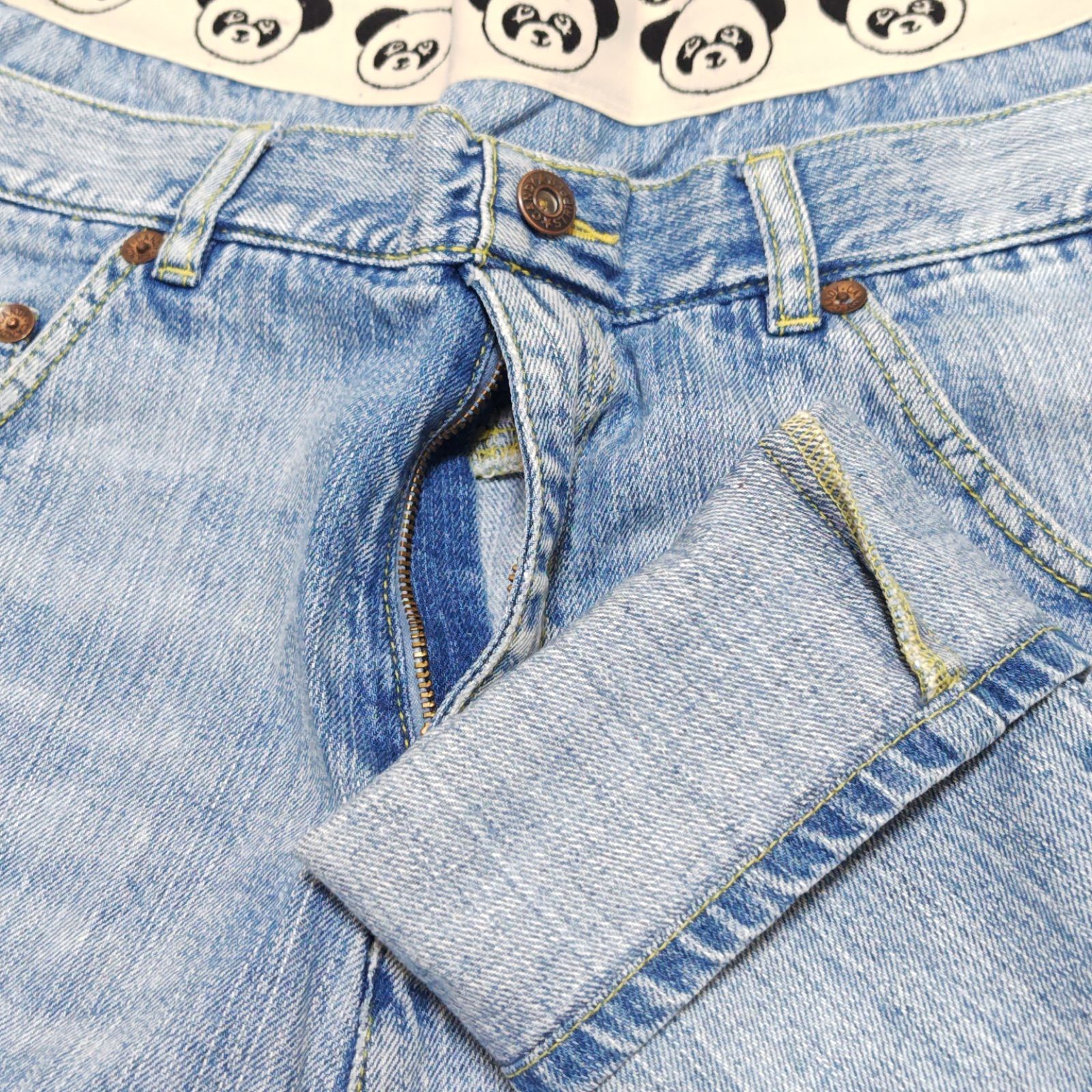 【美品】キャンディストリッパー　パッチワーク　デニムブルゾン　ダメージ加工　M キャンディストリッパー デニム M 美品】キャンディストリッパー