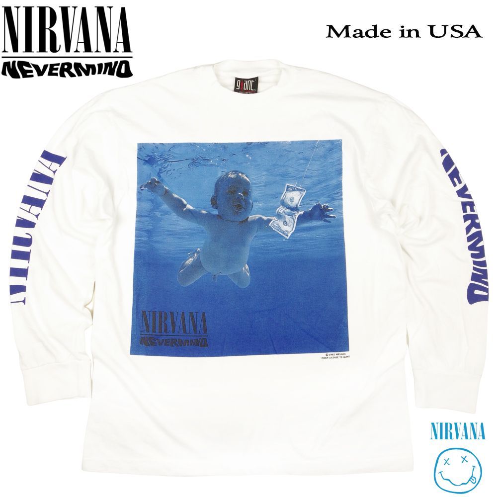 NIRVANA Nevermind 長袖Tシャツ90S USA製Lサイズ NIRVANA Nevermind 長袖Tシャツ90S USA製Lサイズ