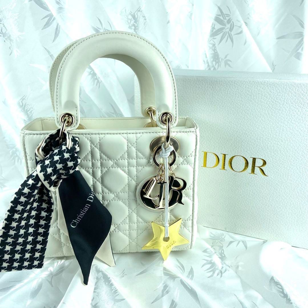 ✨新品✨DIOR レディディオール ミディアムバッグ ホワイト@July jewelry