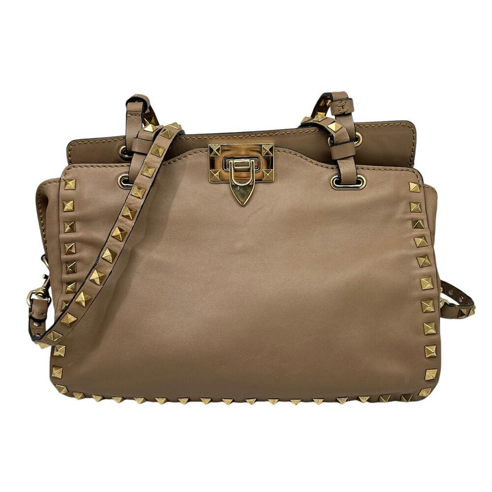【良品】Valentino/ヴァレンチノ2wayハンドショルダーバッグ Valentino ヴァレンチノ ロックスタッズ 2WAY ハンドバッグ