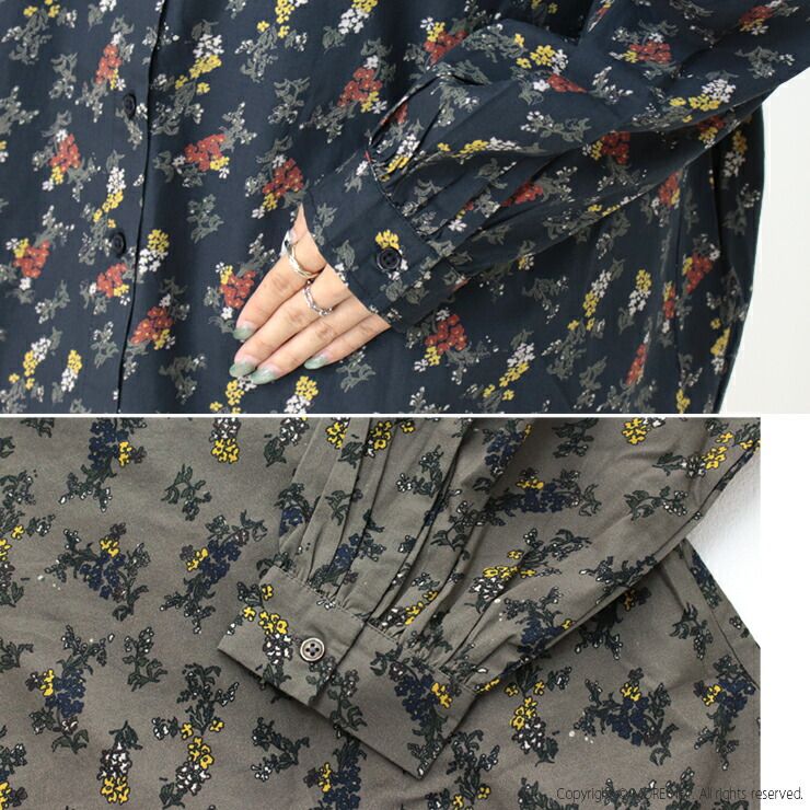 ポプリンフラワープリントバンド