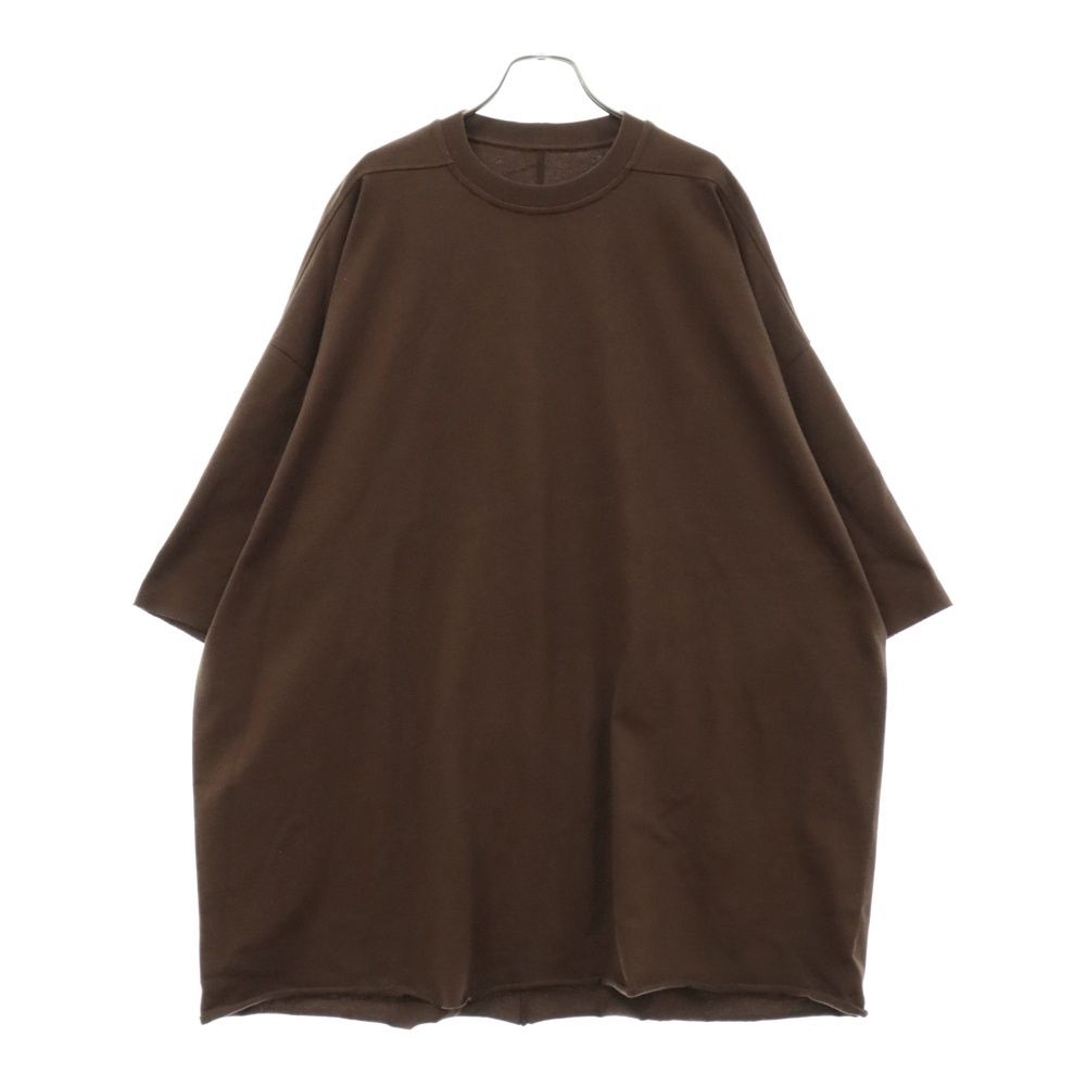 Rick Owens (リックオウエンス) 23AW TOMMY T-SHIRT オーバーサイズ半袖Tシャツ カットソー ブラウン RU02C7283-JA