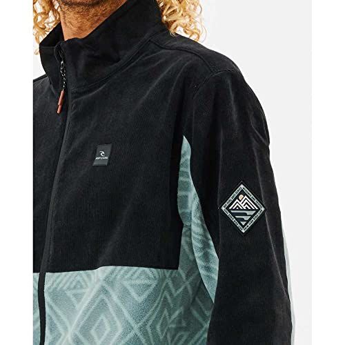 リップ カール メンズ 保温 フリースブルゾン DWR 耐久撥水加工 ANTIシリーズ 00 QMFL JOURNEY ZIP CREW アウター MINERAL BLUE M