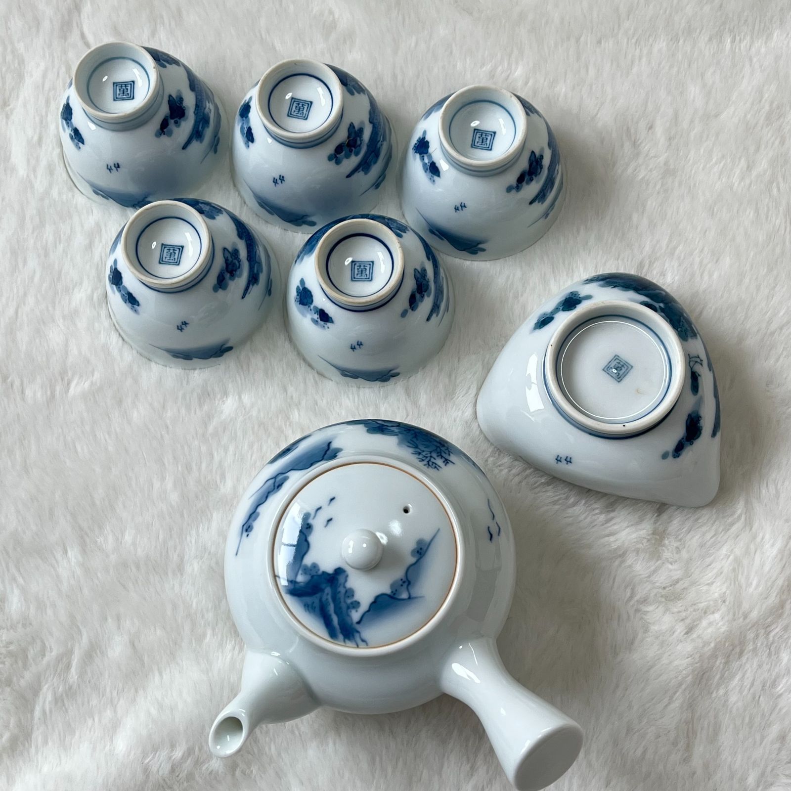 和風染付茶道具セット