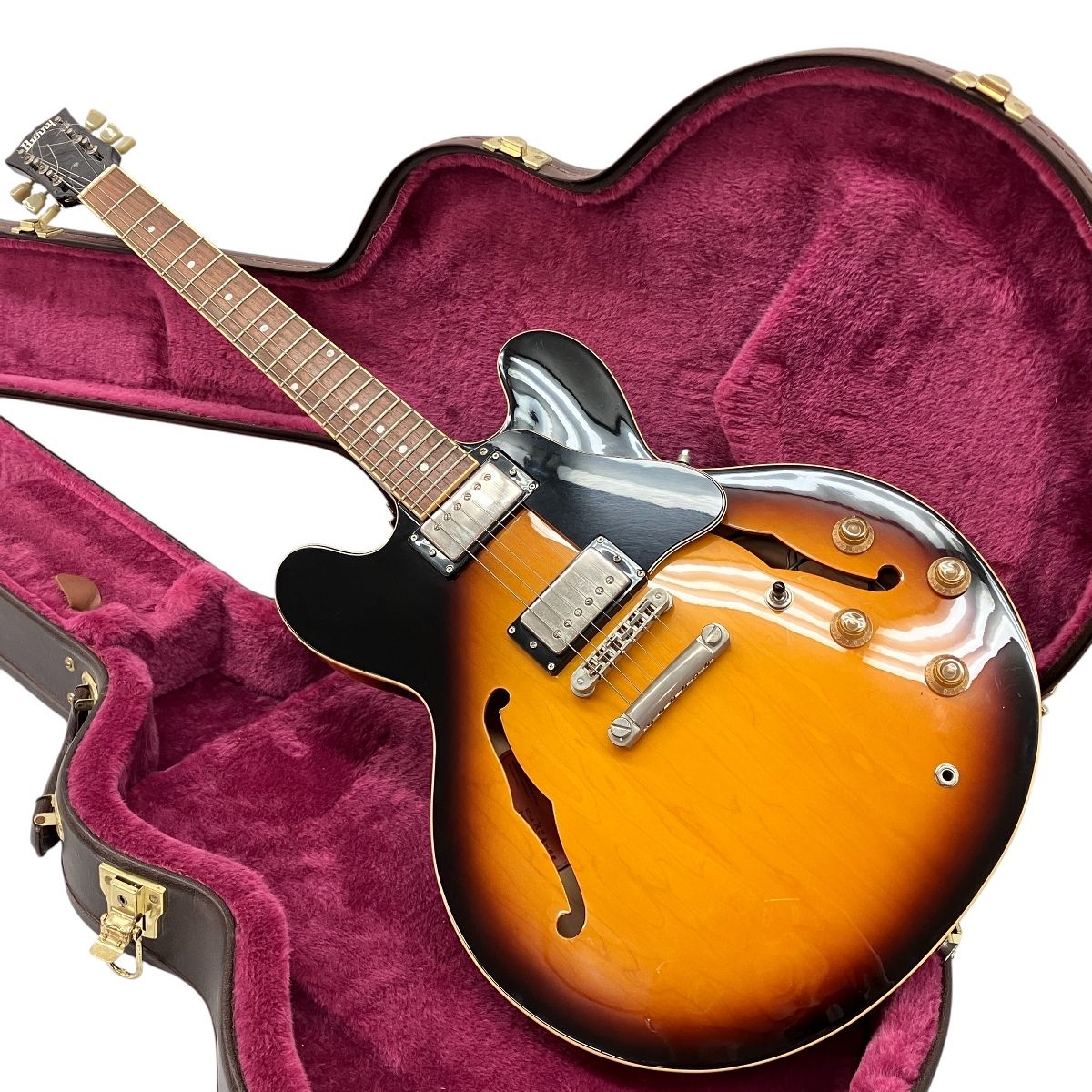 Burny RSA-55 セミアコ サンバースト エレキギター 弦楽器 中古