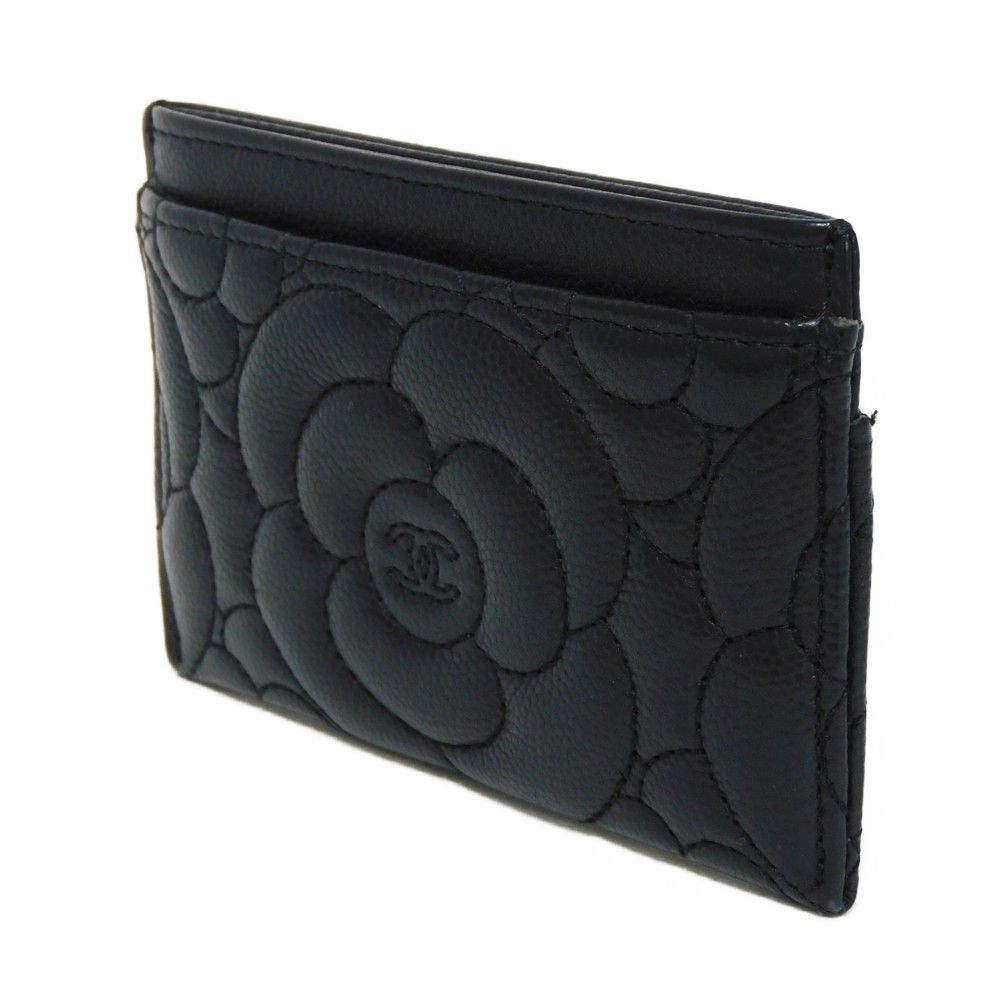 CHANEL シャネル カメリア カードホルダー フラワー エンボス CCマーク