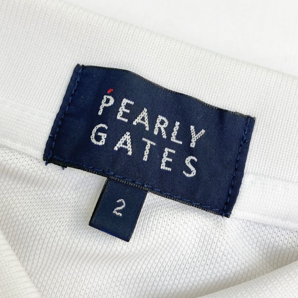 大割引を提供しています。 サイズ 2 PEARLY GATES パーリーゲイツ モデル 半袖ポロシャツ ニコちゃん ホワイト系 240101531156 ゴルフウェア レディース ストスト 【15%OFF☆送料無料】