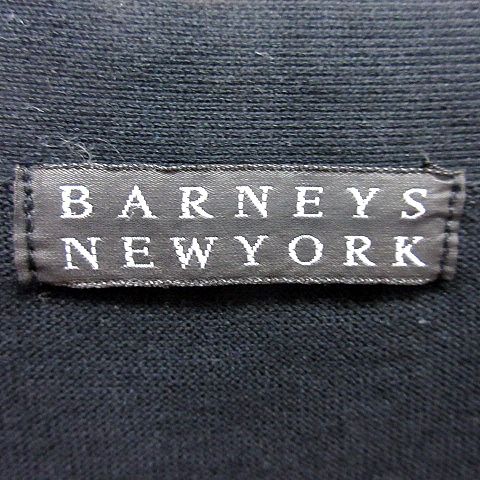 【美品】BARNEYS NEW YORK コットンニットカーディガン　ブラック ハイネックジップアップニットカーディガン（2248435）｜BARNEYS