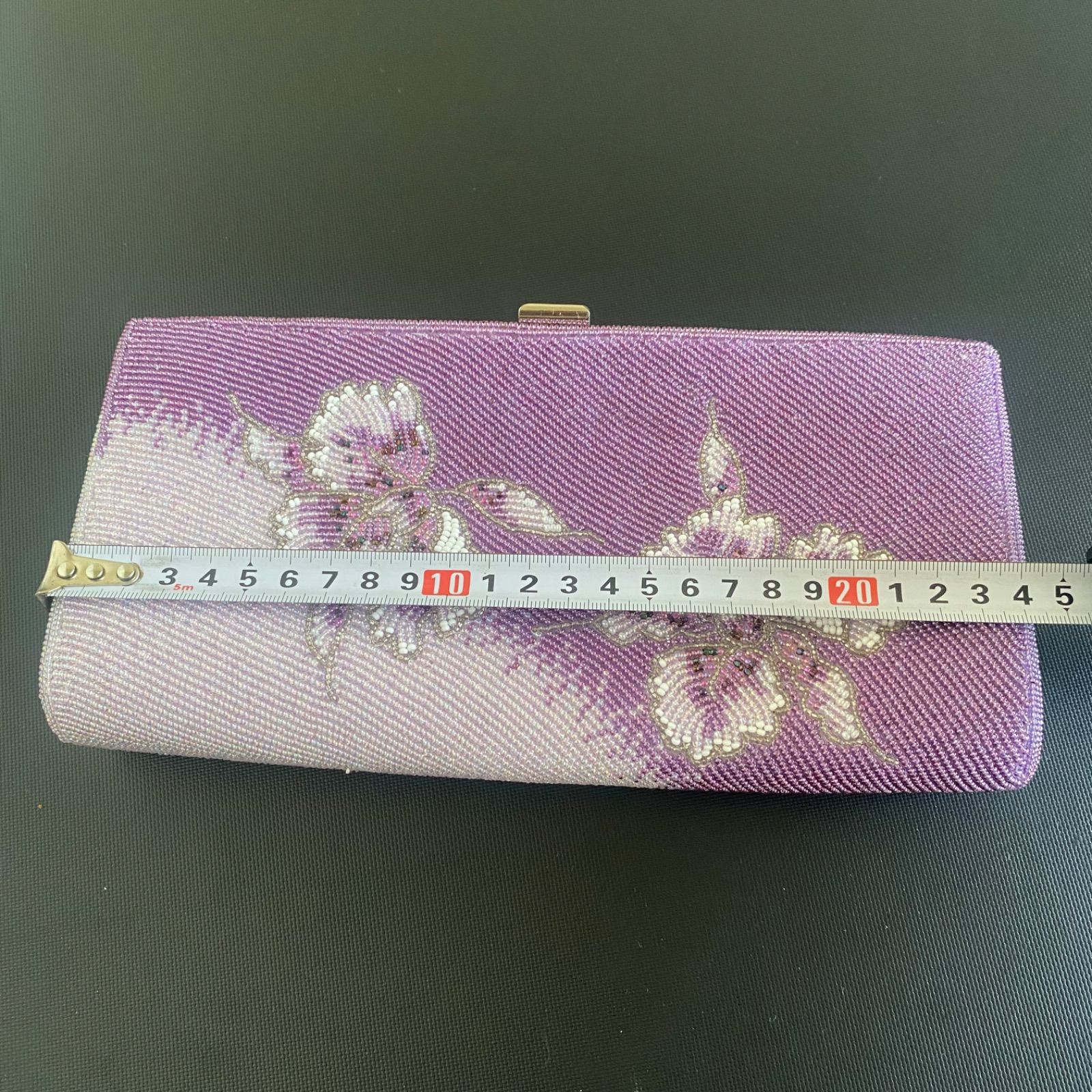東京浅草孔雀堂　ビーズ刺繍 クラッチバッグ 　和装　着物　パーティ　レトロ 東京浅草孔雀堂 ビーズ刺繍 クラッチバッグ 和装 着物 パーティ
