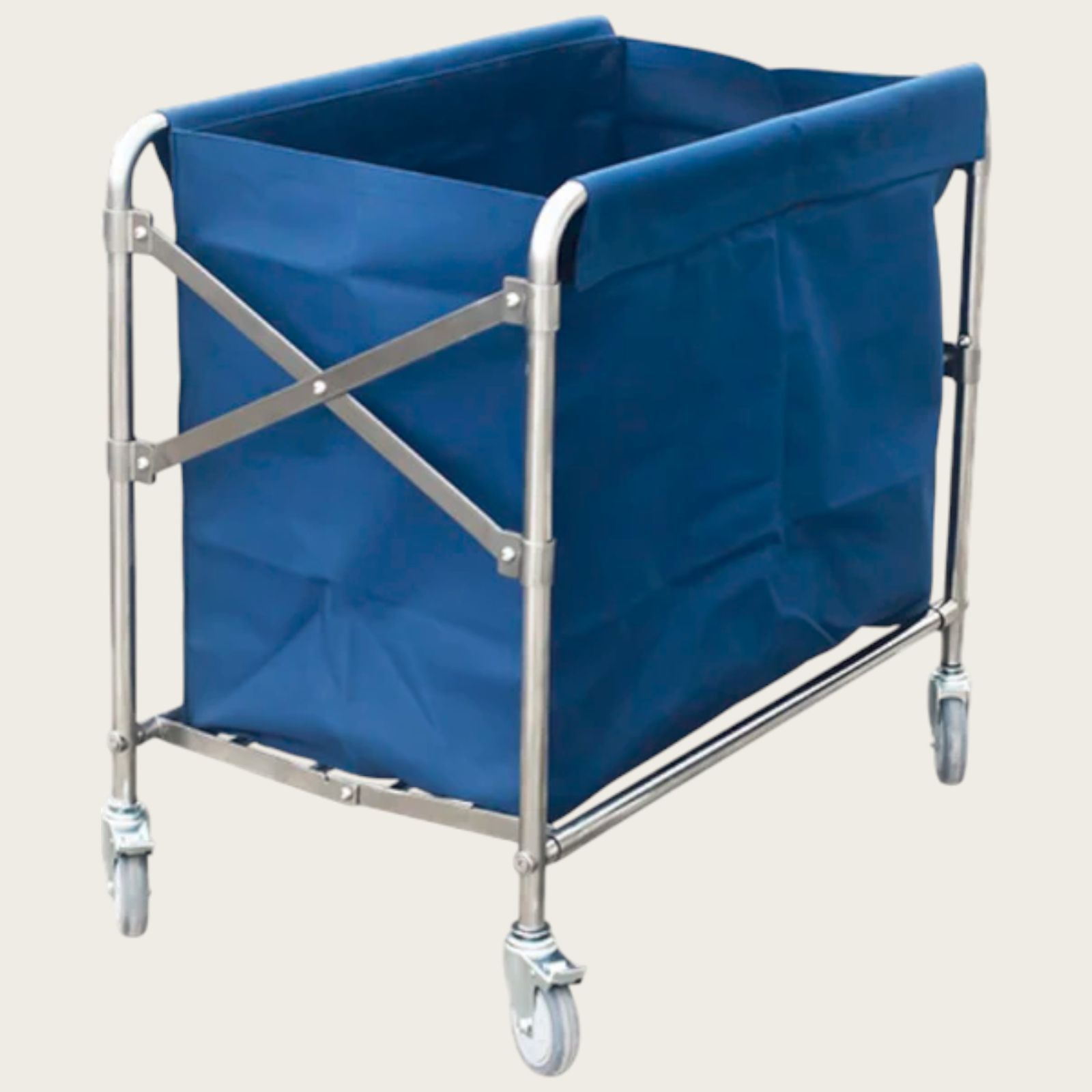 2564 リネンカート 折りたたみ式 清掃カート 取り外し なバッグ付き 洗濯物用 かご 台車 負荷200kg 北海道 沖縄本島 沖縄の離島 その他離島へは別途配送料有り