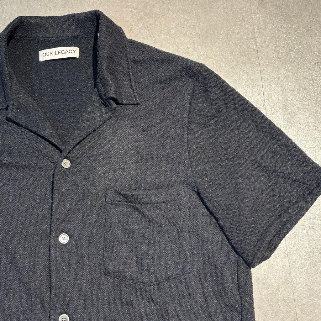 OUR LEGACY ブラック 半袖シャツ 50 OUR LEGACY(アワーレガシー) BOX SHIRT SHORTSLEEVE半袖シャツ