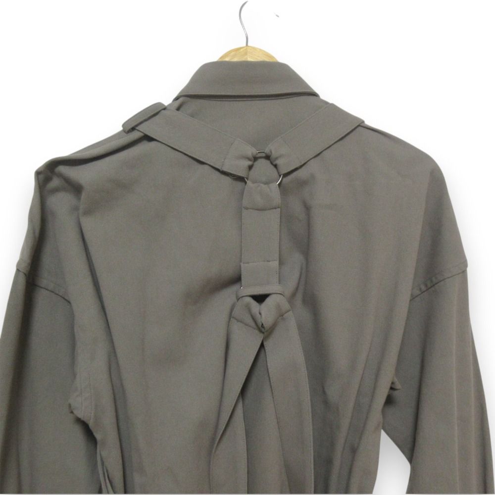 美品 LIMI feu リミフゥ ハーネスベルト ミリタリー ロングコート LM