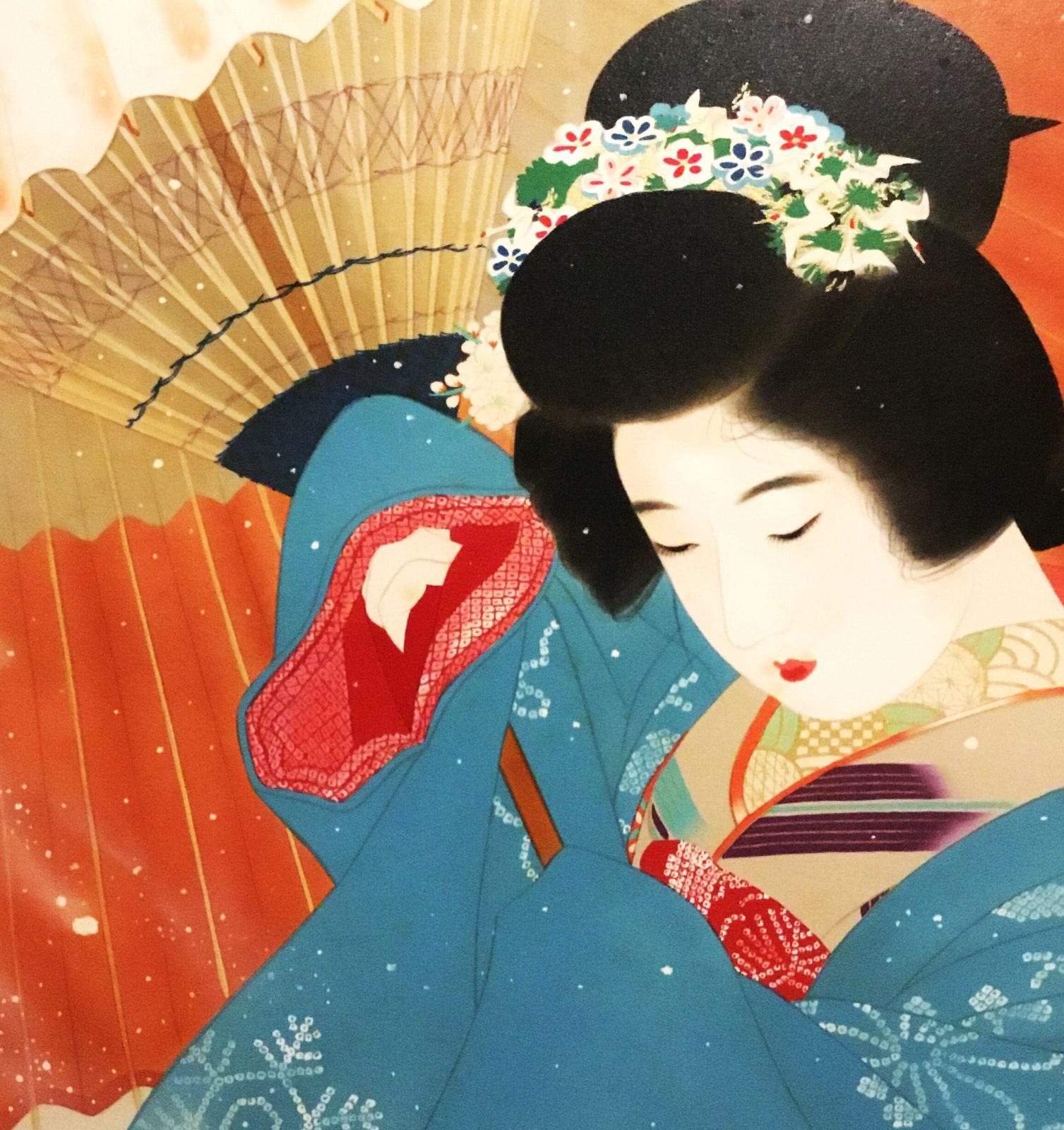 伊東深水 「吹雪」美人画巨匠 タトウ箱 真作保証 No 20/300 - メルカリ