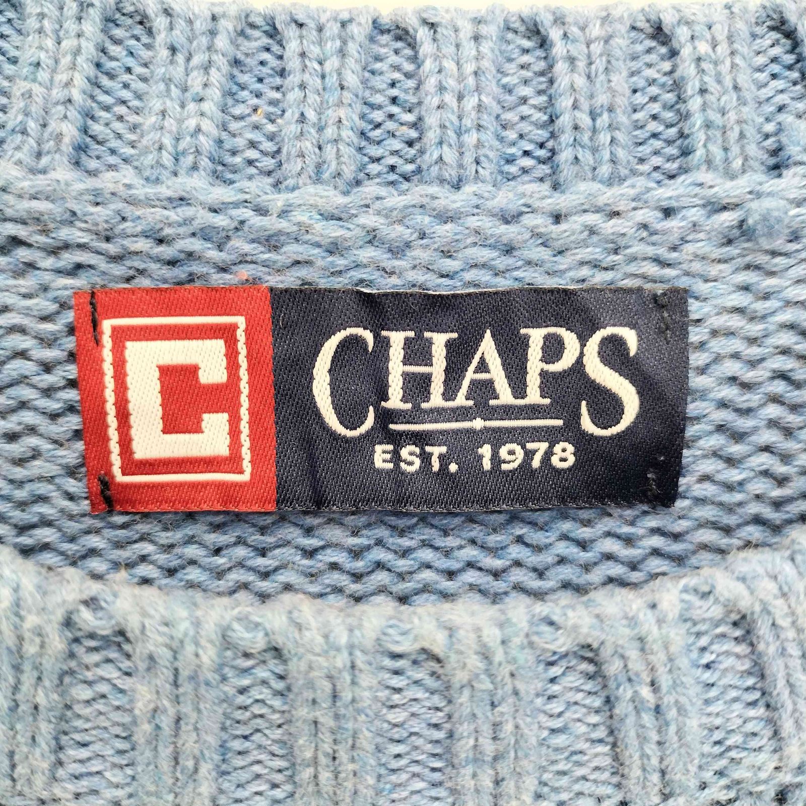 CHAPS DENIM チャップス ネイティブ柄 コットンニット S テラコッタ CHAPS - CHAPS DENIM チャップス ネイティブ柄 コットンニット S
