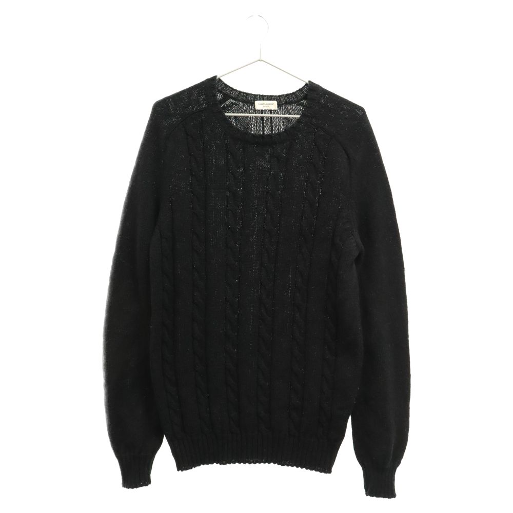 SAINT LAURENT PARIS (サンローランパリ) ローゲージケーブルニット 