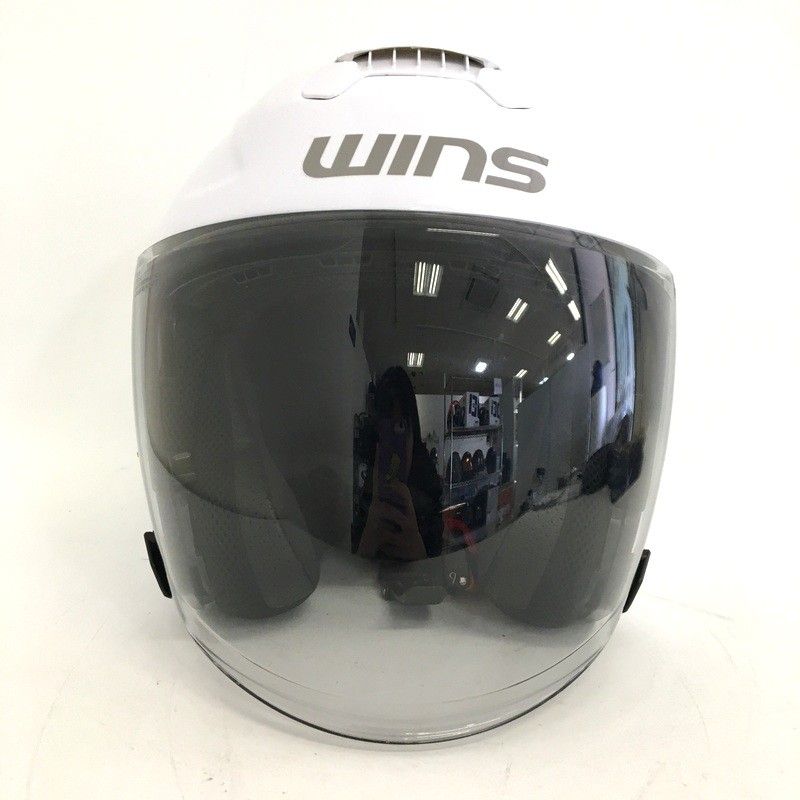 WINS FORCE SS ジェットヘルメット 除菌消臭済 Lサイズ クールホワイト 
