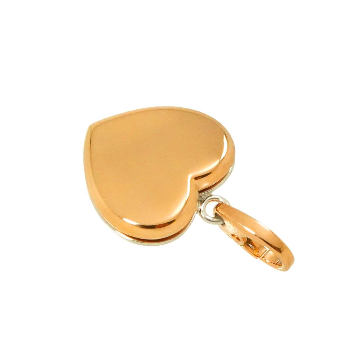 カルティエ Cartier ダブルハート ペンダント トップ K18 PG WG 750