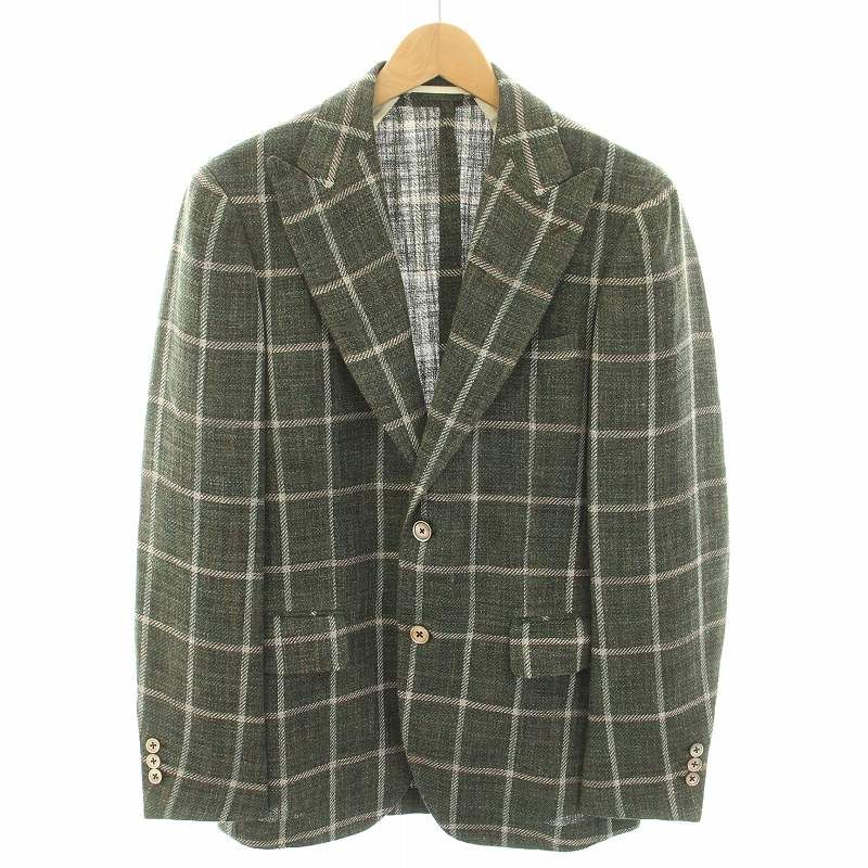 【美品】リングジャケットマイスターチェックテーラードジャケット リングヂャケット RING JACKET マイスター MEISTER テーラード