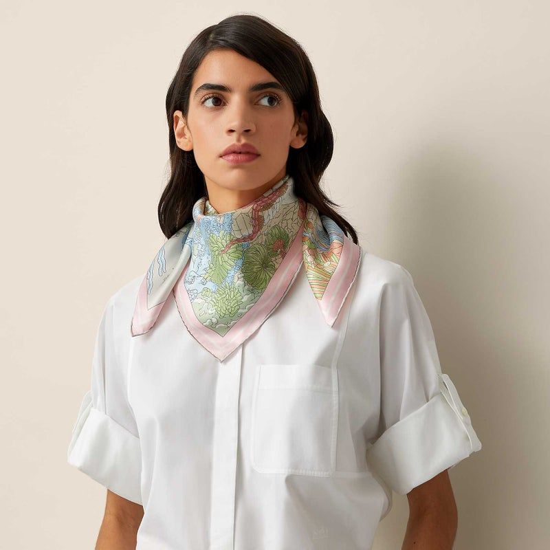 新品 未使用 エルメス スカーフ カレ70 エクスリブリス  