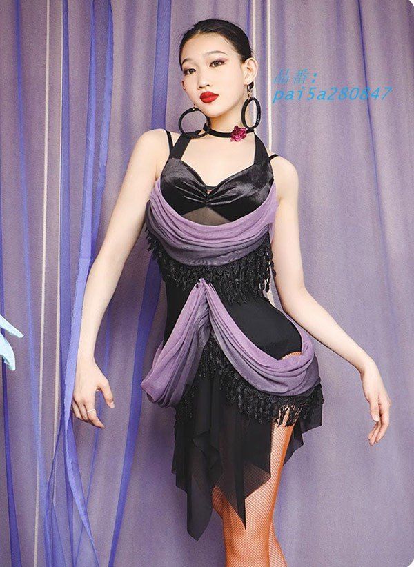 ラテン 衣装 ラテンドレス 社交ダンス衣装 ダンスウエア 豪華なドレス チャチャ pai5a280847