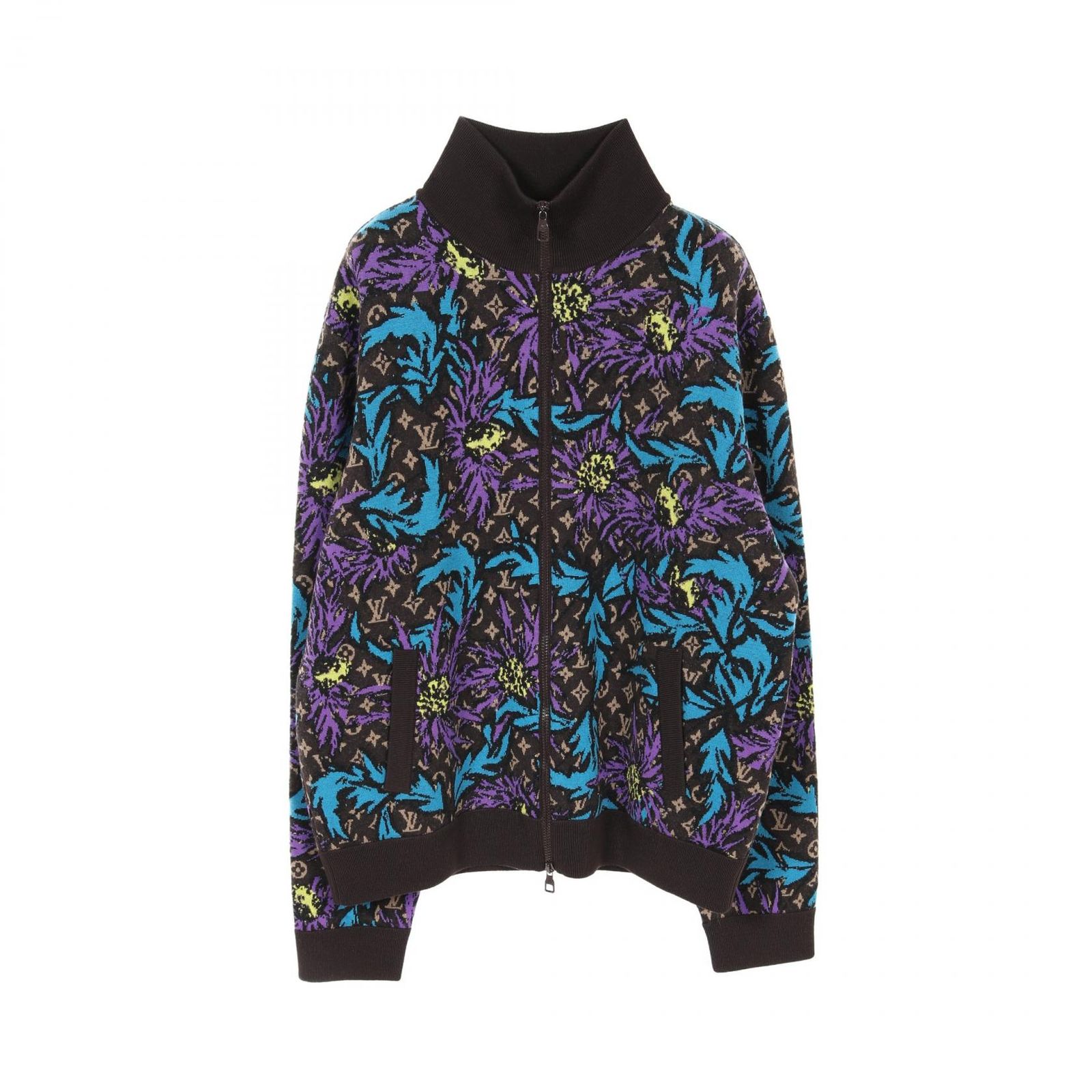 ルイ・ヴィトン LOUIS VUITTON その他ジャケット モノグラム シスル ジップスルー ジャケット RM231 UH8 HON96W ウール モノグラム シスル ジップスルーニットブルゾン マルチカラー メンズ 未使用