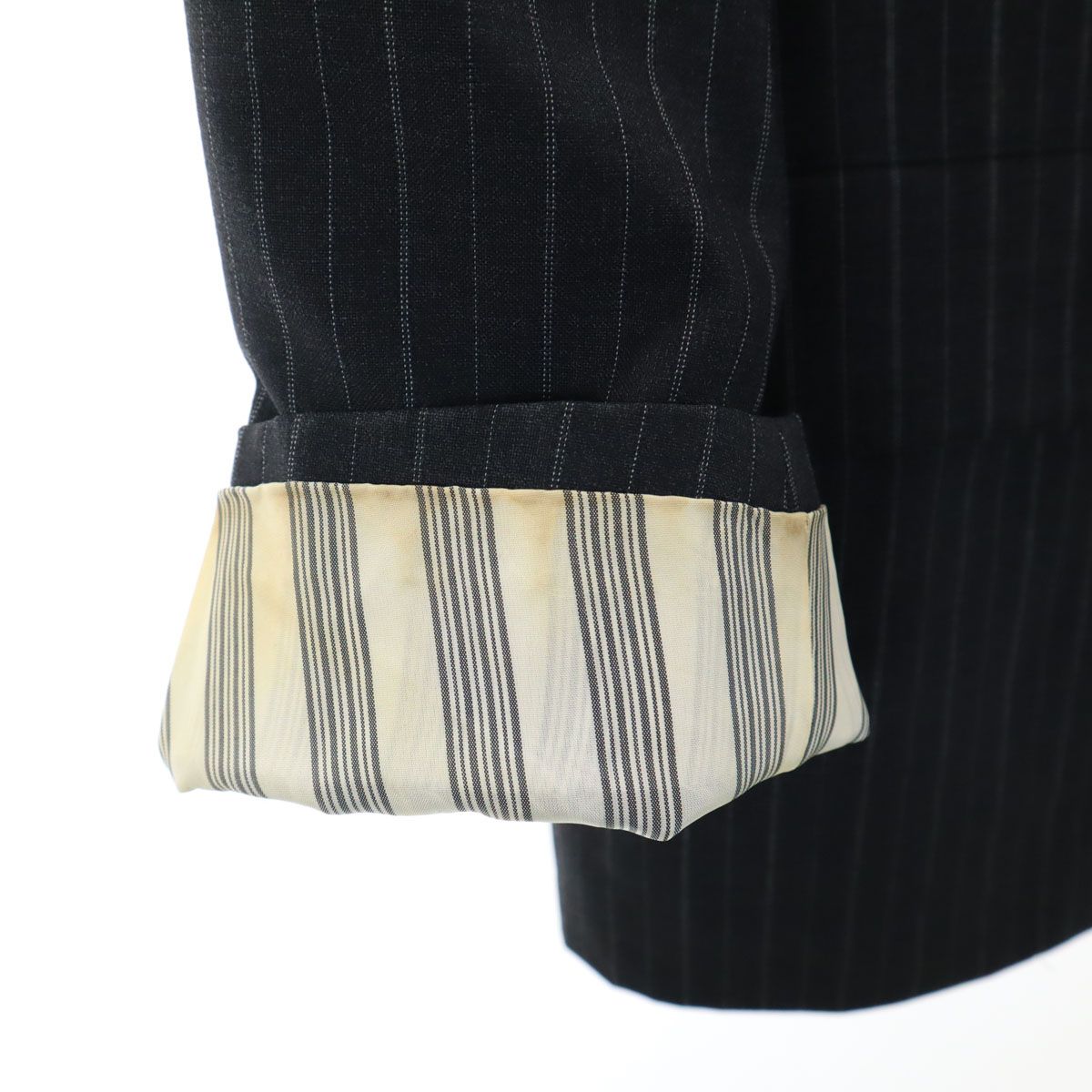 Brooks Brothers ブルックスブラザーズ ストライプ柄 スーツ 上下 セットアップ グレー メンズ 古着 KANDAIZUMI_COM