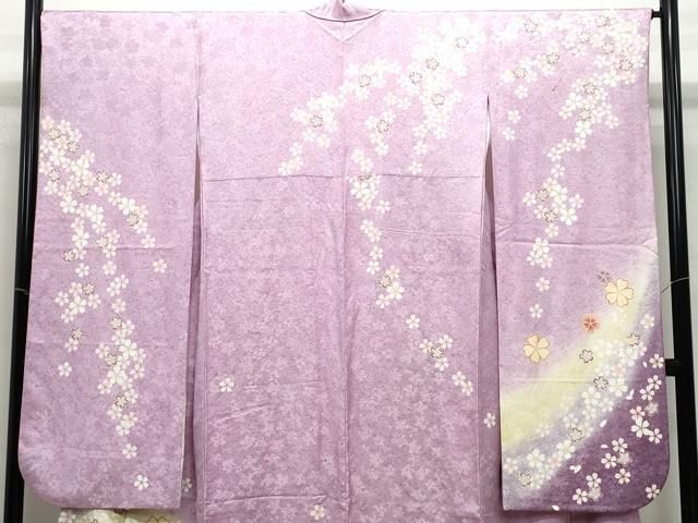 平和屋着物○豪華振袖 駒刺繍 舞花文 金彩 正絹 逸品 CAAV6618vf