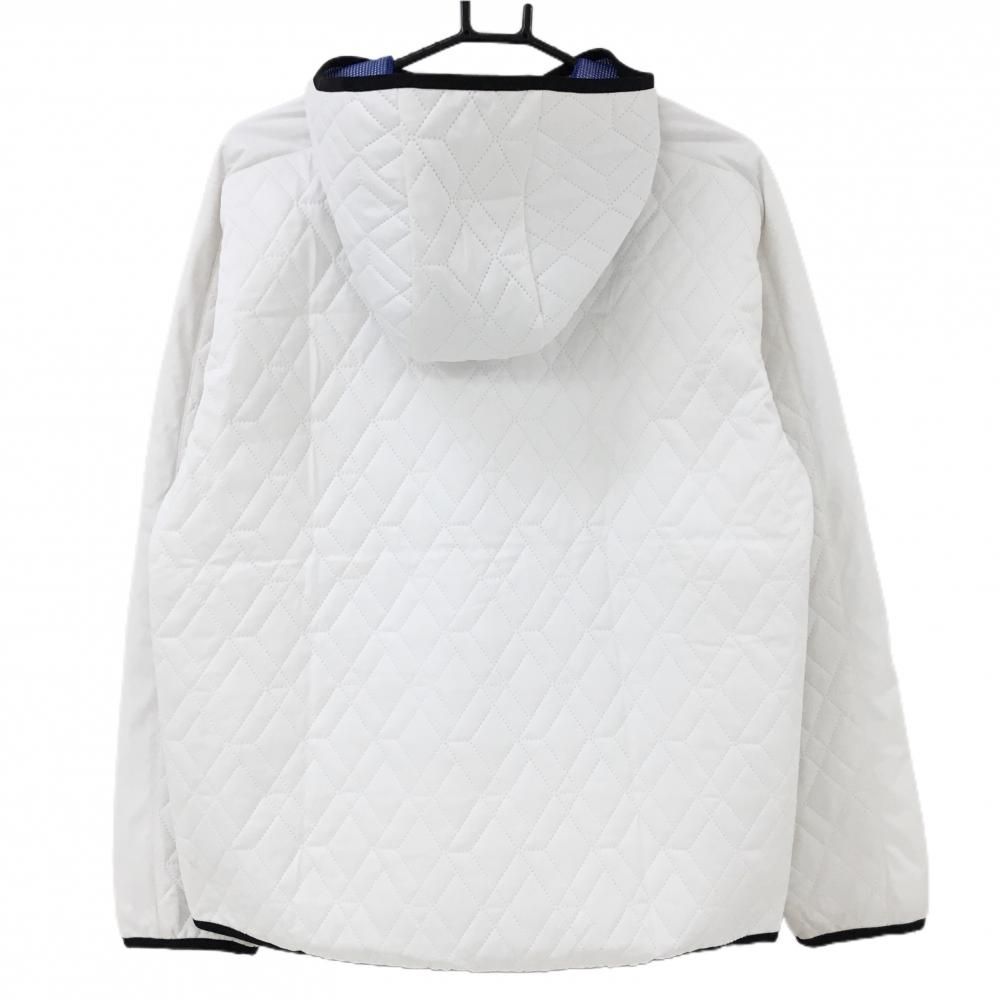 ニューバランス 中綿ジャケット 白×黒 ファスナーロゴ 薄手 メンズ 5(L  