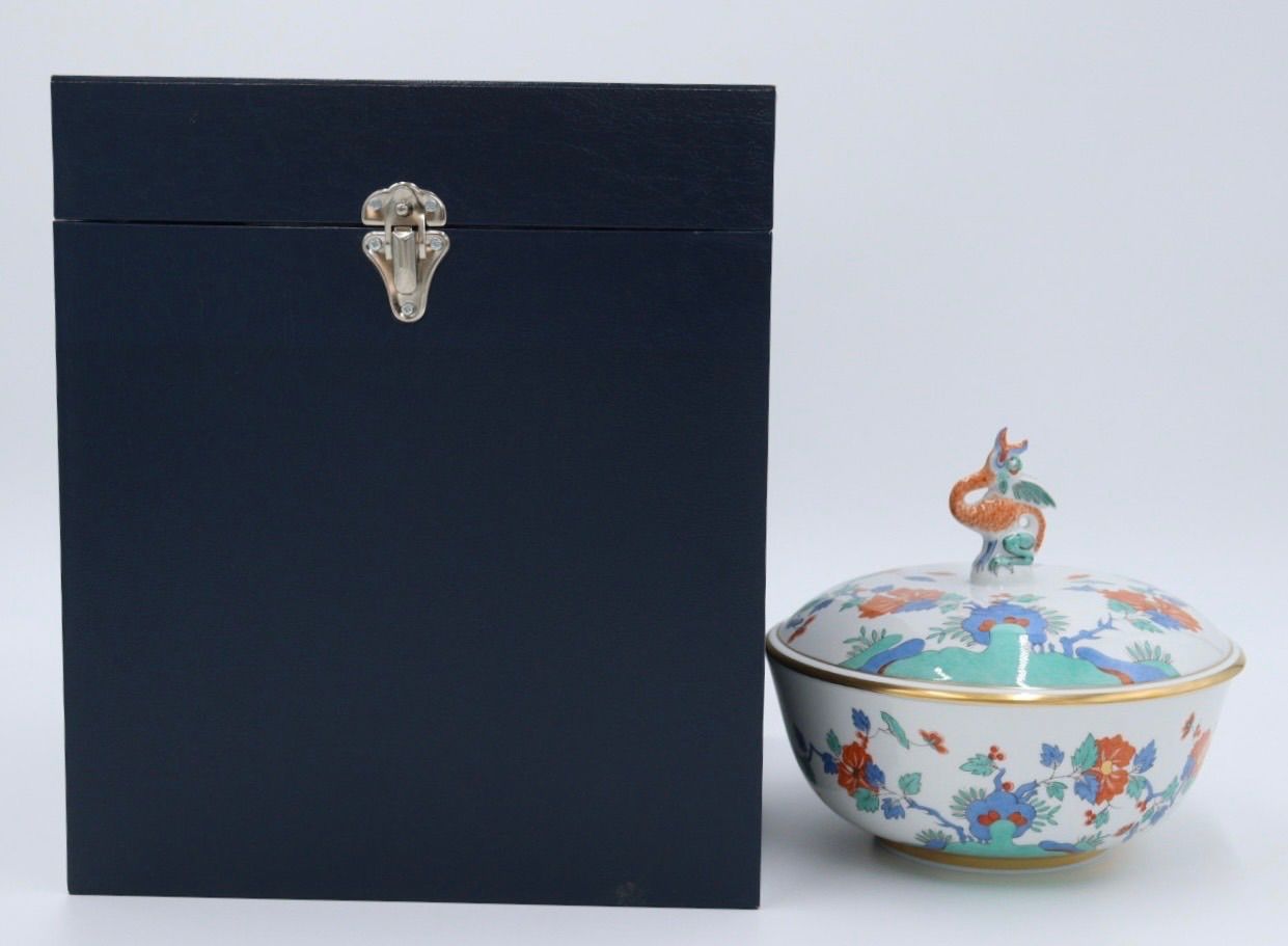 マイセン　MEISSEN 柿右衛門様式　色絵花鳥文　キャンディーボックス　龍 マイセン MEISSEN 柿右衛門様式 色絵花鳥文 キャンディー
