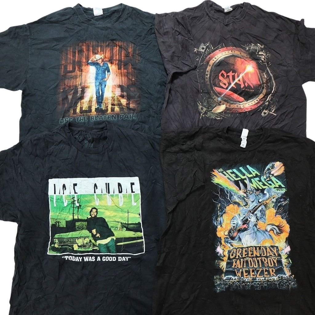 最新作，送料無料 古着卸 まとめ売り 音楽・バンド 半袖Tシャツ 15枚セット (メンズ S /M ) ニルヴァーナ AC/DC デフレパード クイーン NB8341 1円スタート