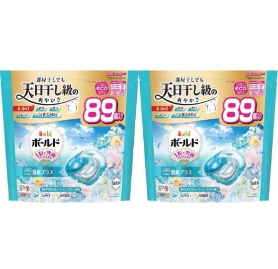 【2袋セット】P&G ボールドジェルボール 4D 爽やかフレッシュフラワーサボンの香り つめかえ 詰め替え 詰替 テラジャンボサイズ 89個入