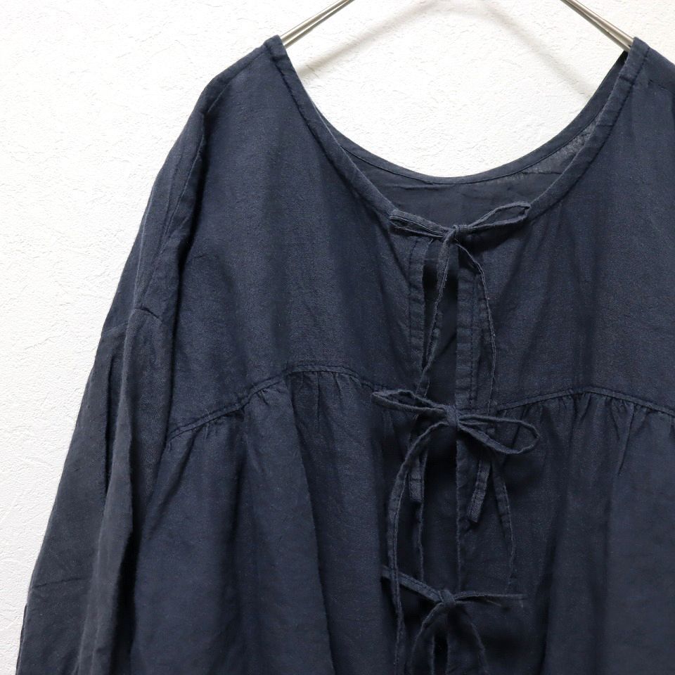 ★アラクリティーコロニー★a+koloni リネンダークブルー 付き長袖シャツ 楽天市場】【美品/定価1.5万】アラクリティーコロニー a+koloni