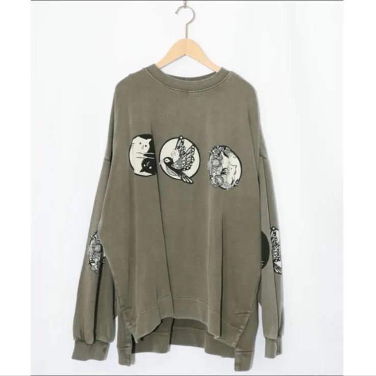 ScoLar Parity 染Parity和柄裏毛プルオーバー